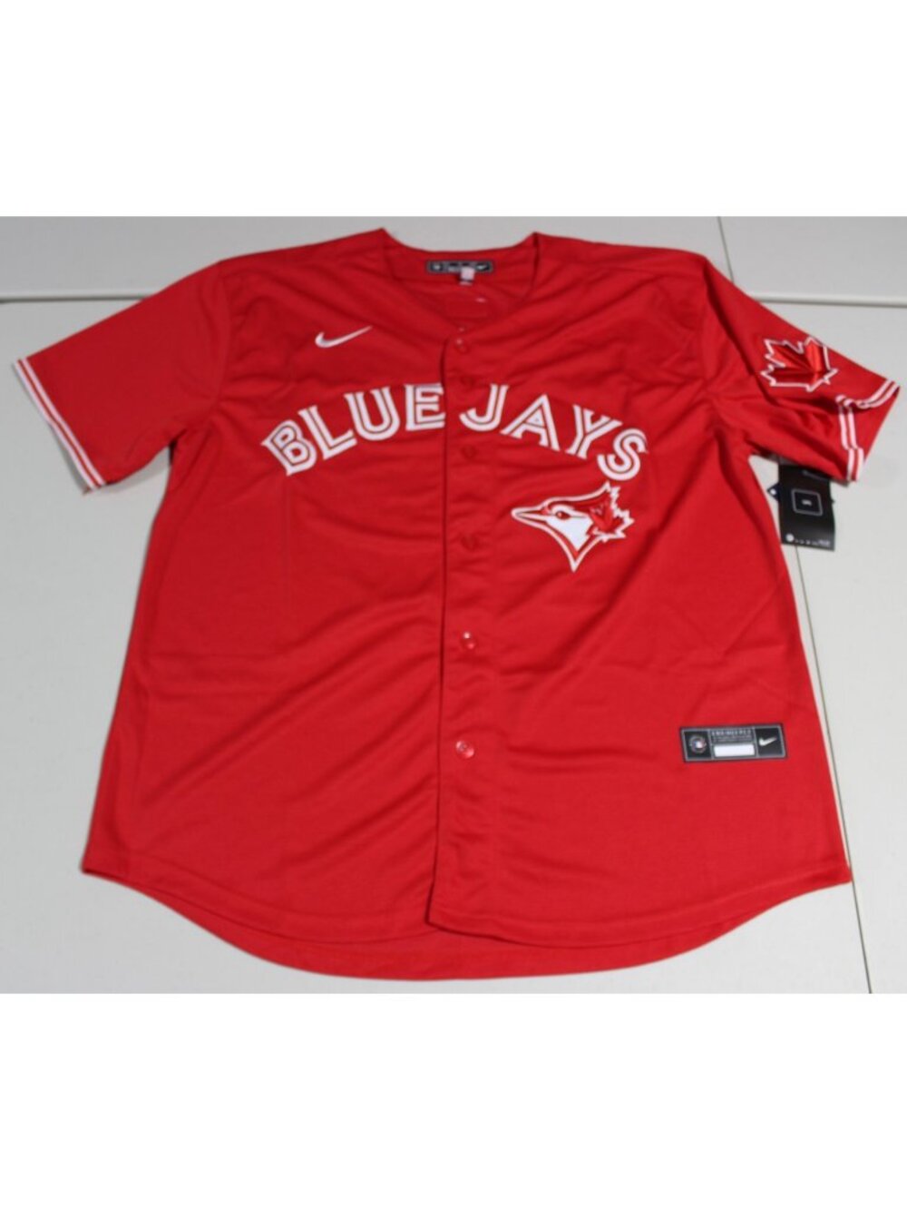 MLB Toronto Blue Jay  Canada Day Vladimir Guerrero Jr #27 Sewn Jersey Large NWT